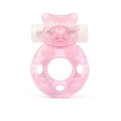 Розовое эрекционное виброкольцо в форме мишки - 1137 - в Серпухове купить с доставкой