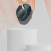 Серый сквозной мастурбатор с вибрацией Manwan Starter - Manwan - в Серпухове купить с доставкой