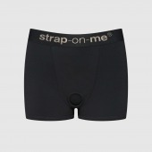 Черные трусики-боксеры для фиксации насадок Strap-on-me Harness Lingerie Allure - size XS - Strap-on-me - купить с доставкой в Серпухове