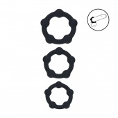 Набор из 3 эрекционных колец Beaded Silicone Cockring Set - Shots Media BV - в Серпухове купить с доставкой