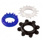 Набор из 3 эрекционных колец разного цвета и рельефа - Boys of Toys - в Серпухове купить с доставкой