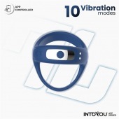 Синее интерактивное эрекционное виброкольцо Rank - Intoyou - в Серпухове купить с доставкой