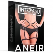 Черные стрепы на бёдра Aneir - Intoyou - купить с доставкой в Серпухове