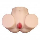 Телесный мастурбатор с 2 любовными отверстиями Olivia - Baile - в Серпухове купить с доставкой