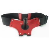 Красные трусики со штырьком для насадки - БДСМ Арсенал - купить с доставкой в Серпухове