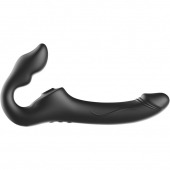 Черный безремневой страпон с 3 моторами - Ibiza - купить с доставкой в Серпухове