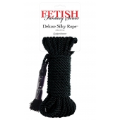 Черная веревка для фиксации Deluxe Silky Rope - 9,75 м. - Pipedream - купить с доставкой в Серпухове