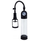 Чёрная вакуумная помпа A-toys с манометром и прозрачной колбой - A-toys - в Серпухове купить с доставкой