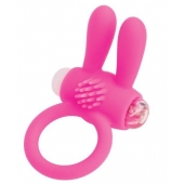 Розовое эрекционное виброкольцо A-toys с ушками - A-toys - в Серпухове купить с доставкой