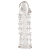 Гелевая прозрачная насадка с шипами - 12 см. - Toyfa Basic - в Серпухове купить с доставкой