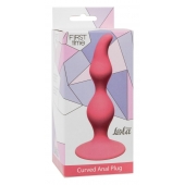 Розовая анальная пробка Curved Anal Plug Pink - 12,5 см. - Lola Games