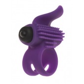 Эрекционное кольцо с подхватом мошонки и стимуляцией клитора Bullet Lastic Ring - Adrien Lastic - в Серпухове купить с доставкой