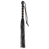 Чёрная мини-плеть из резины Rubber Mini Whip - 22 см. - Blush Novelties - купить с доставкой в Серпухове