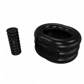 Чёрное эрекционное виброкольцо Stretch - Bathmate - в Серпухове купить с доставкой