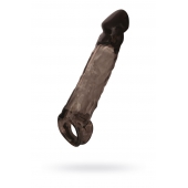 Чёрная насадка на пенис Tс подхватом - 19,5 см. - ToyFa - в Серпухове купить с доставкой