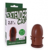 Коричневый латексный удлинитель пениса 2.5 in с шипиками - Sitabella - в Серпухове купить с доставкой