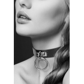 Узенький ошейник из полиуретана с кольцом - Bijoux Pour Toi - купить с доставкой в Серпухове