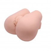 Реалистичный мастурбатор с вибрацией и двумя тоннелями - вагиной и анусом - Baile - в Серпухове купить с доставкой