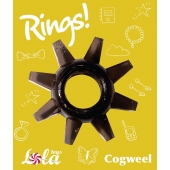 Чёрное эрекционное кольцо Rings Cogweel - Lola Games - в Серпухове купить с доставкой