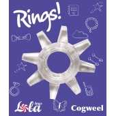 Прозрачное эрекционное кольцо Rings Cogweel - Lola Games - в Серпухове купить с доставкой