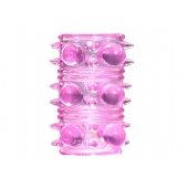 Розовая насадка на пенис Rings Armour - Lola Games - в Серпухове купить с доставкой