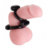 Двойное эрекционное кольцо Dual Stretch To Fit Cock and Ball Ring - XR Brands - в Серпухове купить с доставкой