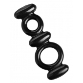 Двойное эрекционное кольцо Dual Stretch To Fit Cock and Ball Ring - XR Brands - в Серпухове купить с доставкой