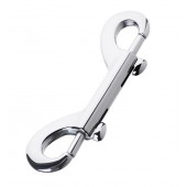 Серебристый двухсторонний карабин TOYFA Metal - ToyFa - купить с доставкой в Серпухове