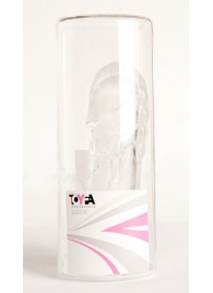 Прозрачная гелевая насадка с клиторальным отростком - 13 см. - Toyfa Basic - в Серпухове купить с доставкой