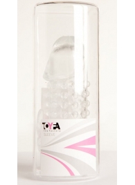 Гелевая прозрачная насадка с 2 отростками - 13 см. - Toyfa Basic - в Серпухове купить с доставкой