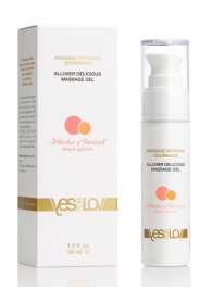 Универсальный массажный гель-смазка Allover Delicious Massage Gel с ароматом персика и аброкоса - 50 мл. - YESforLOV - купить с доставкой в Серпухове