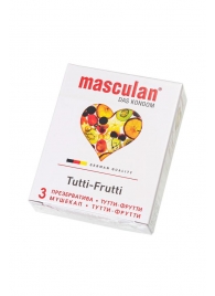 Жёлтые презервативы Masculan Ultra Tutti-Frutti с фруктовым ароматом - 3 шт. - Masculan - купить с доставкой в Серпухове