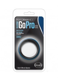 Черно-синее эрекционное кольцо Silicone Go Pro Cock Ring - Blush Novelties - в Серпухове купить с доставкой