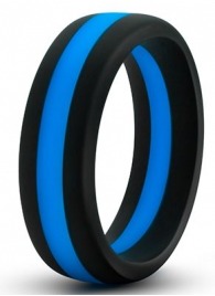 Черно-синее эрекционное кольцо Silicone Go Pro Cock Ring - Blush Novelties - в Серпухове купить с доставкой