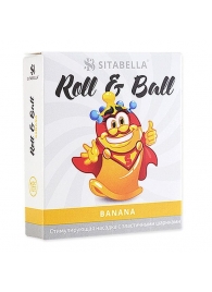 Стимулирующий презерватив-насадка Roll   Ball Banana - Sitabella - купить с доставкой в Серпухове