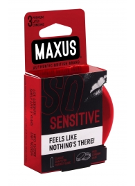 Ультратонкие презервативы в железном кейсе MAXUS Sensitive - 3 шт. - Maxus - купить с доставкой в Серпухове