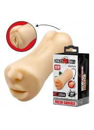 Двусторонний мастурбатор Gemini - ротик и вагина - Baile - в Серпухове купить с доставкой