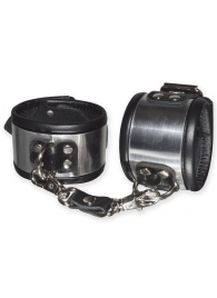 Эффектные серебристо-черные наручники с металлическим блеском - Sitabella - купить с доставкой в Серпухове