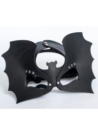 Черная кожаная маска на глаза  Летучая мышь - Sitabella - купить с доставкой в Серпухове