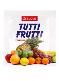 Пробник гель-смазки Tutti-frutti со вкусом тропических фруктов - 4 гр. - Биоритм - купить с доставкой в Серпухове