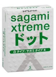 Презервативы Sagami Xtreme SUPER DOTS с точками - 3 шт. - Sagami - купить с доставкой в Серпухове