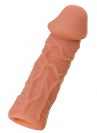 Телесная реалистичная насадка KOKOS Extreme Sleeve 05 с дополнительной стимуляцией - 12,7 см. - KOKOS - в Серпухове купить с доставкой