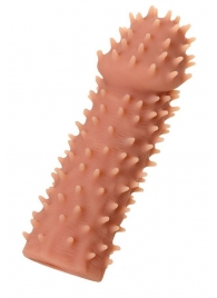 Телесная реалистичная насадка KOKOS Extreme Sleeve 07 с дополнительной стимуляцией - 12,7 см. - KOKOS - в Серпухове купить с доставкой