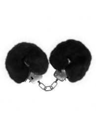 Черные меховые наручники Love с ключиками - Baile - купить с доставкой в Серпухове