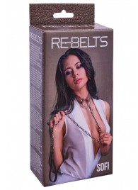 Коричневый поводок и чокер с кольцом Sofi - Rebelts - купить с доставкой в Серпухове