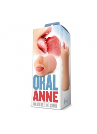 Телесный мастурбатор-ротик с язычком Oral Anne - Blush Novelties - в Серпухове купить с доставкой