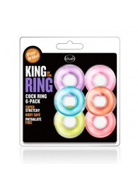 Набор из 6 эрекционных колец King of the Ring - Blush Novelties - в Серпухове купить с доставкой