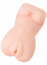 Телесный мастурбатор в виде женской фигурки - Toyfa Basic - в Серпухове купить с доставкой