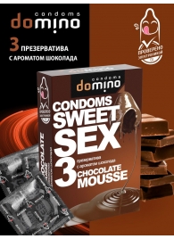 Презервативы для орального секса DOMINO Sweet Sex с ароматом шоколадного мусса - 3 шт. - Domino - купить с доставкой в Серпухове