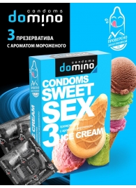 Презервативы для орального секса DOMINO Sweet Sex с ароматом мороженого - 3 шт. - Domino - купить с доставкой в Серпухове